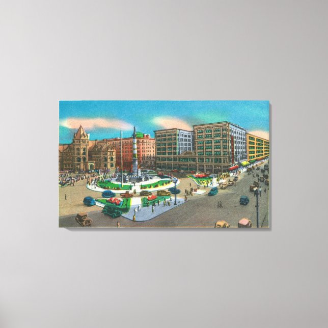 View of Lafayette Square and Main Street Canvas Print (Front)