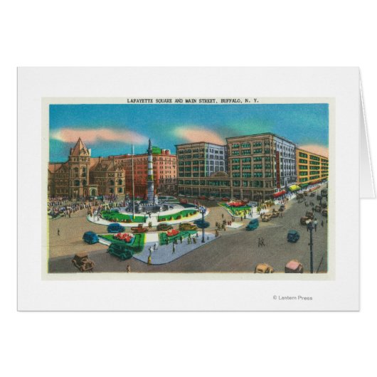 View of Lafayette Square and Main Street Cards (Front Horizontal)