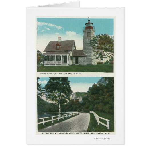 View of Lake Champlain Lighthouse Cards (Front)