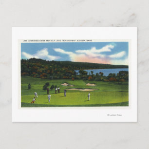 View of Lake Cobbosseecontee and Golf Links Postcard