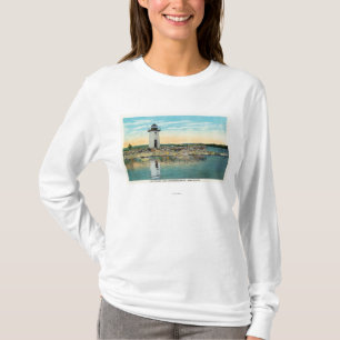 View of Lake Cobbosseecontee and the Lighthouse T-Shirt