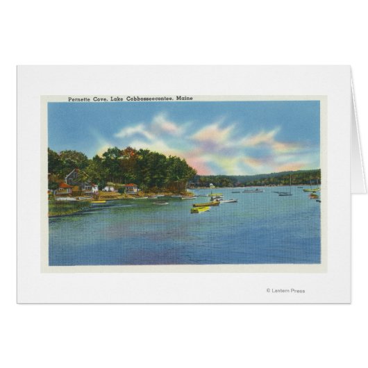 View of Lake Cobbosseecontee in Pernette Cove Cards (Front Horizontal)