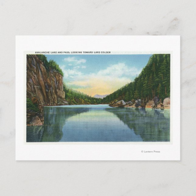 View of Lake Colden from Avalanche Lake Postcard (Front)