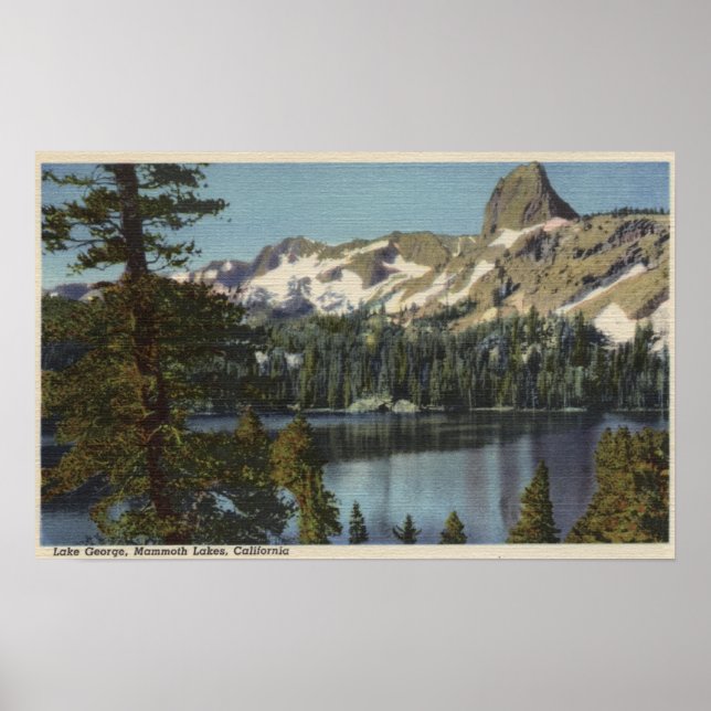 View of Lake George & High Sierra Poster (Front)