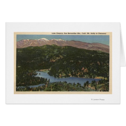 View of Lake Gregory & San Bernardino Cards (Front Horizontal)