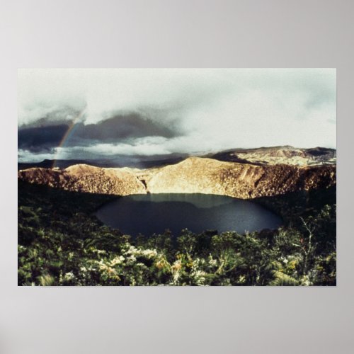 View of Lake Guatavita Poster