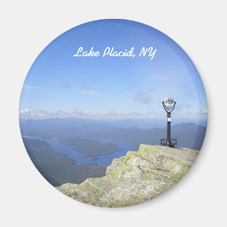 View of Lake Placid NY Round Magnet