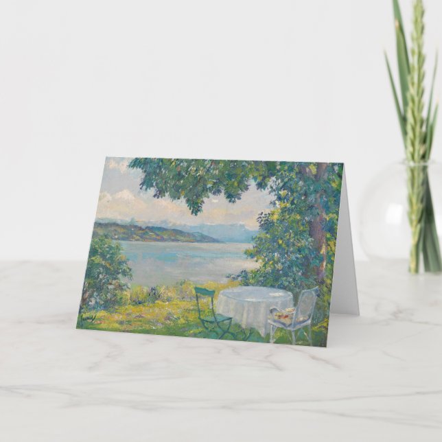 View of Lake Starnberg | Edward Cucuel Card (Front)