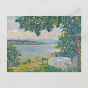 View of Lake Starnberg Edward Cucuel Postcard