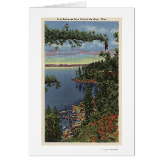 View of Lake through Sugar Pines Cards (Front)