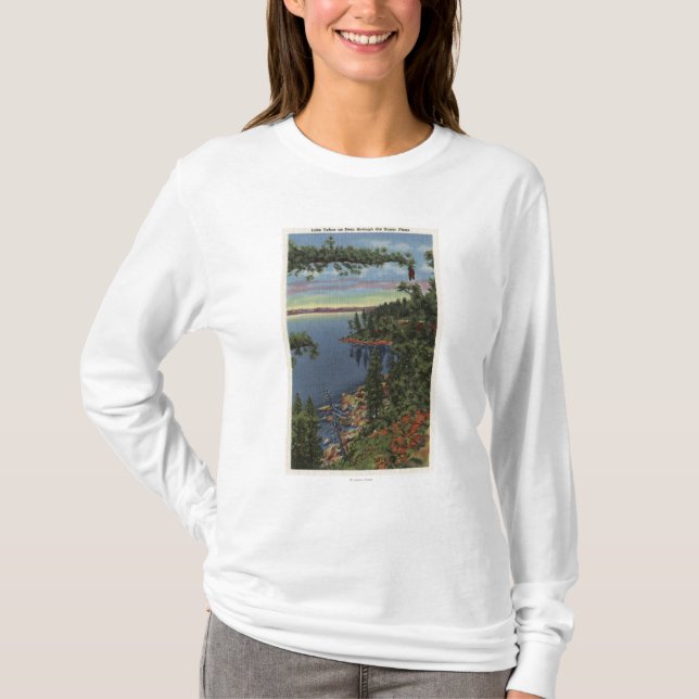 View of Lake through Sugar Pines T-Shirt (Front)