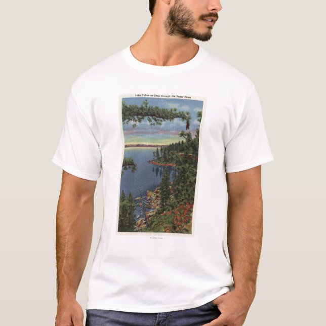 View of Lake through Sugar Pines T-Shirt (Front)