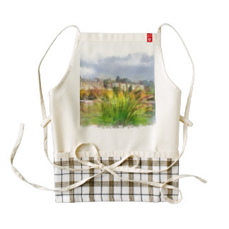 View of lakescape in Switzerland Zazzle HEART Apron
