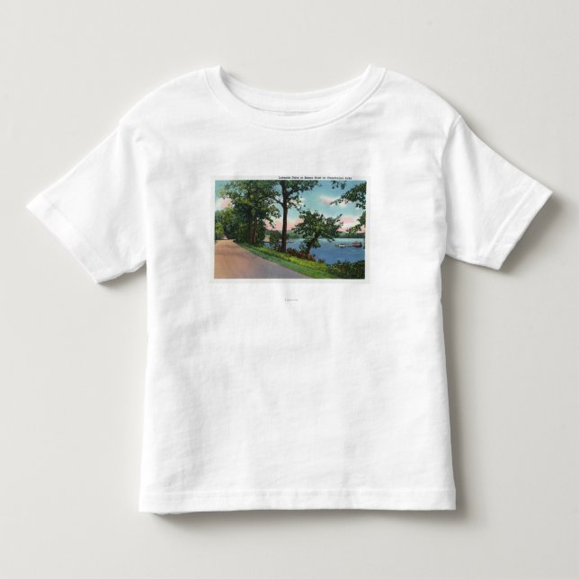 View of Lakeside Drive along Chautauqua Lake Toddler T-shirt (Front)