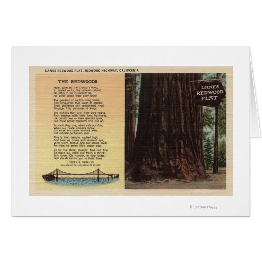 View of Lanes Redwood Flat Cards (Front Horizontal)