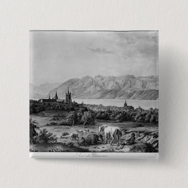 View of Lausanne Button (Front)