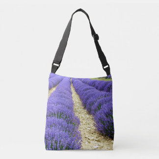 View of lavender fields in the Drôme provencale Crossbody Bag