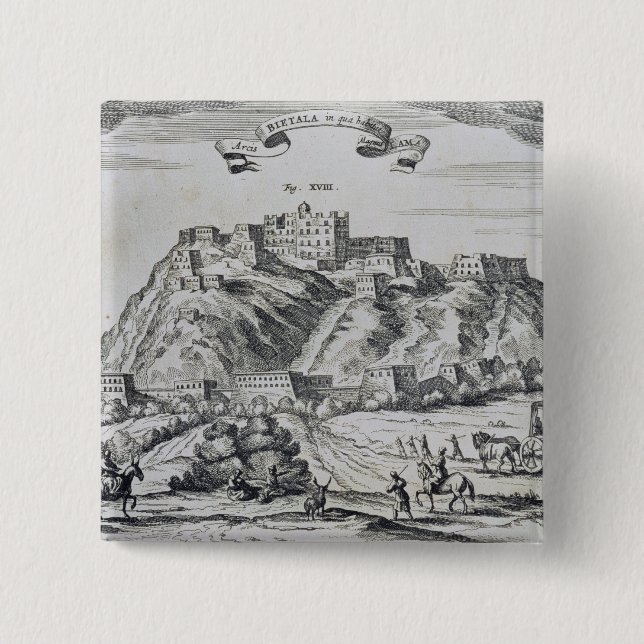 View of Lhasa, capital of Tibet Button (Front)