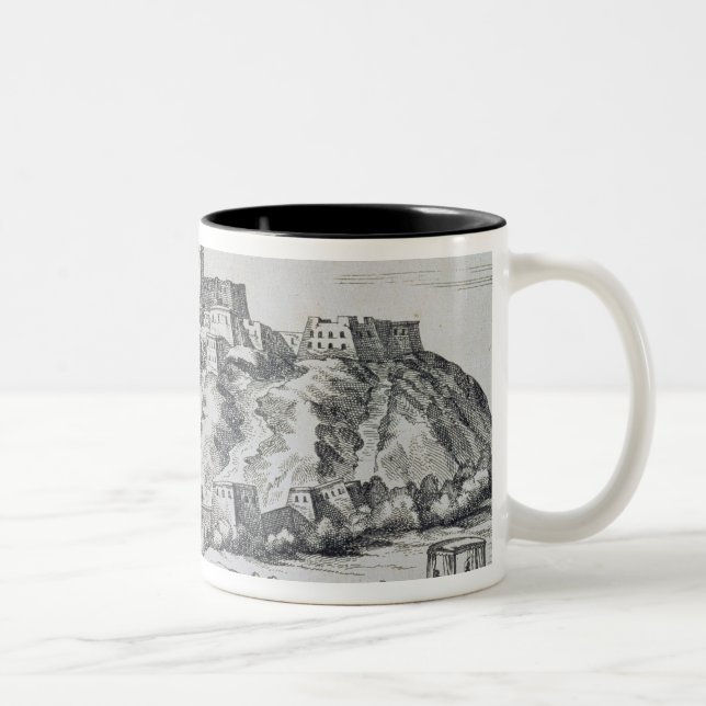 View of Lhasa, capital of Tibet Two-Tone Coffee Mug (Right)