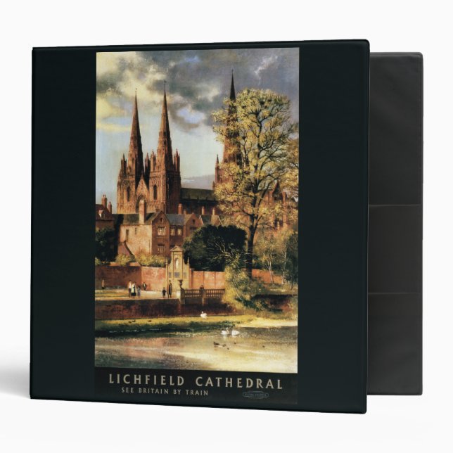 View of Lichfield Cathedral 3 Ring Binder (Front/Inside)