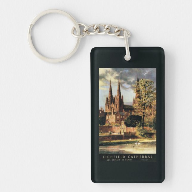 View of Lichfield Cathedral Keychain (Front)