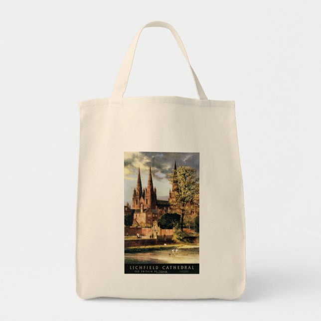 View of Lichfield Cathedral Tote Bag (Front)