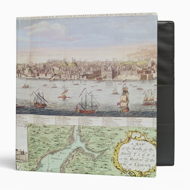 View of Lisbon, 1755 Binder (Front/Inside)