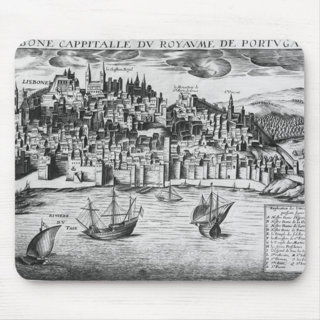 View of Lisbon Mouse Pad (Front)