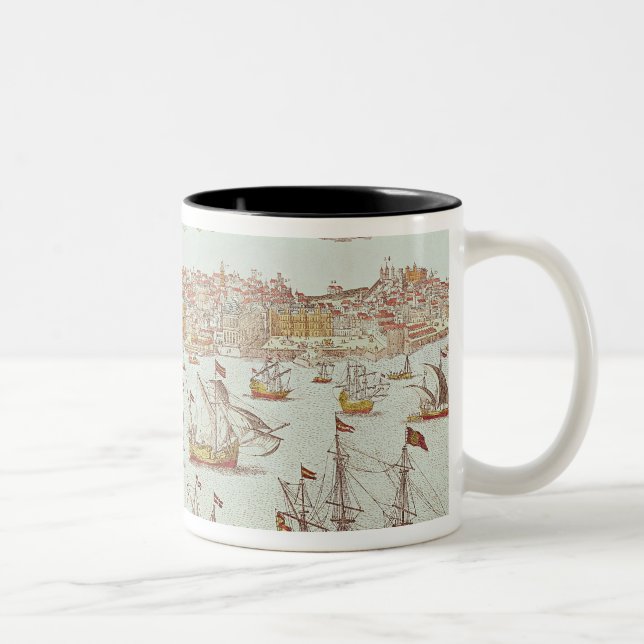 View of Lisbon Two-Tone Coffee Mug (Right)
