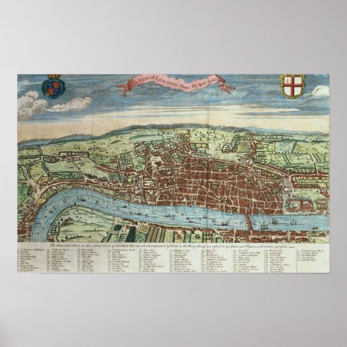 View of London c1560 Poster