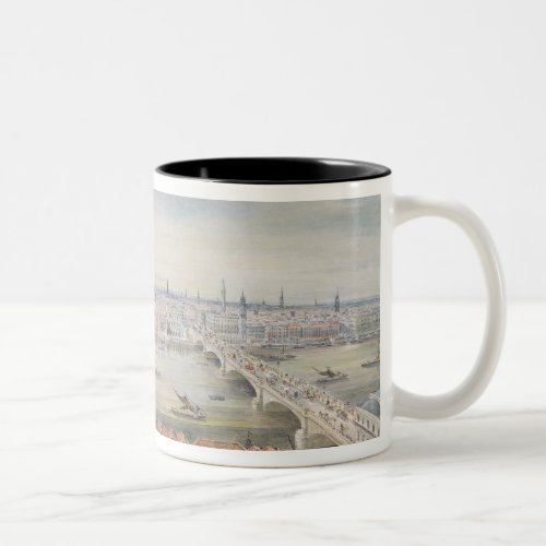 View of London from St Pauls to the Custom Two_Tone Coffee Mug