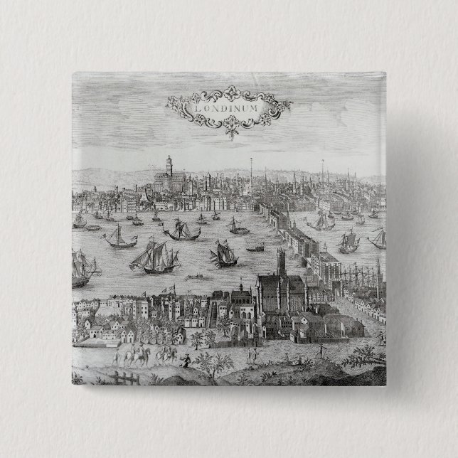 View of London Pinback Button (Front)