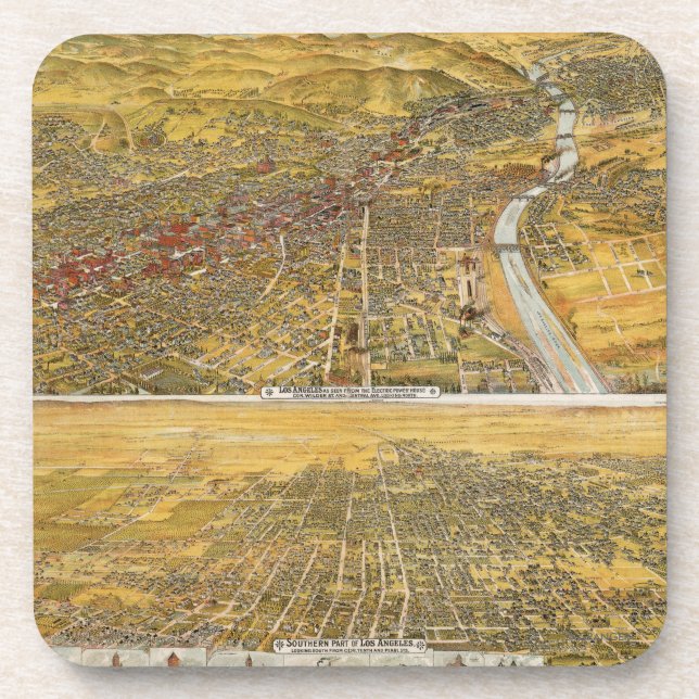 View Of Los Angeles, 1894 Coaster (Front)