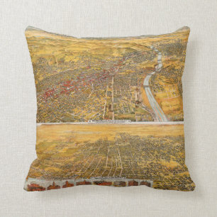 View Of Los Angeles, 1894 Throw Pillow