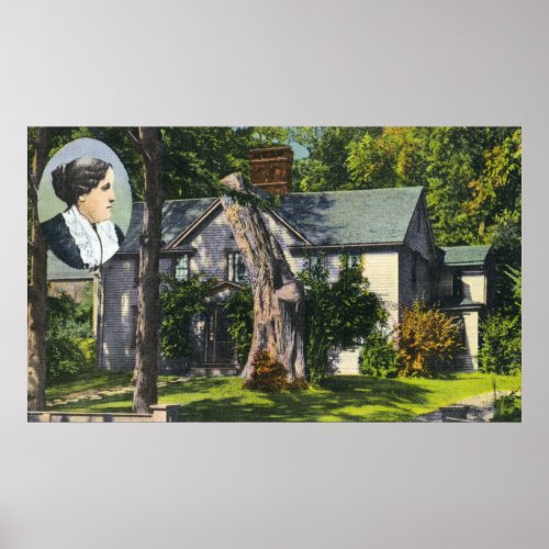 View of Louisa May Alcott House Poster