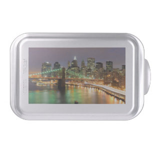 View of Lower Manhattan and the Brooklyn Bridge Cake Pan