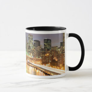 View of Lower Manhattan and the Brooklyn Bridge Mug