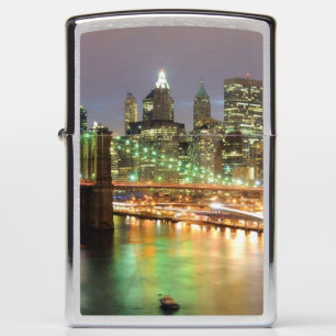 View of Lower Manhattan and the Brooklyn Bridge Zippo Lighter