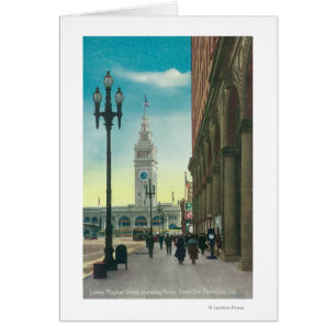 View of Lower Market St showing Ferry Tower Cards