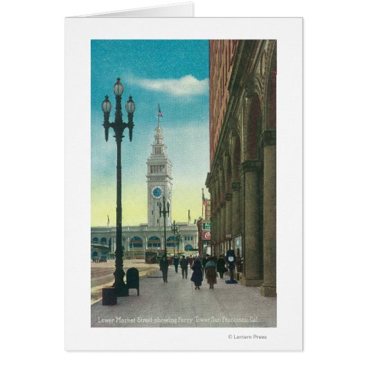 View of Lower Market St showing Ferry Tower Cards (Front)