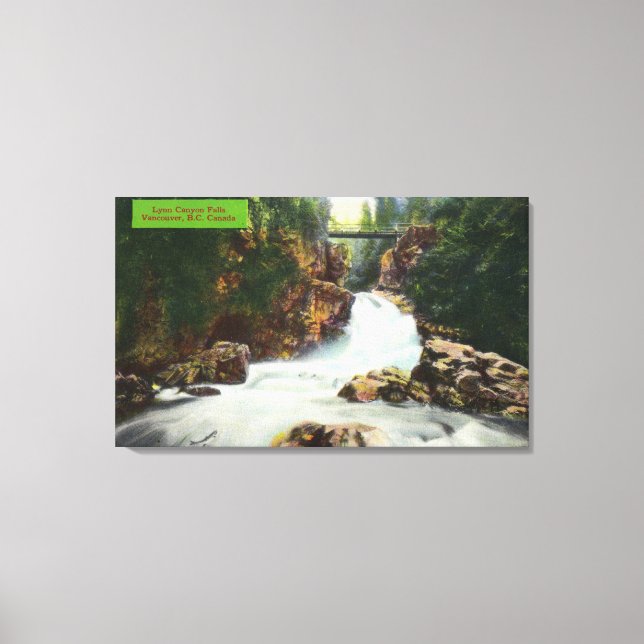 View of Lynn Canyon Falls Canvas Print (Front)