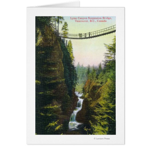 View of Lynn Canyon Suspension Bridge Cards (Front)