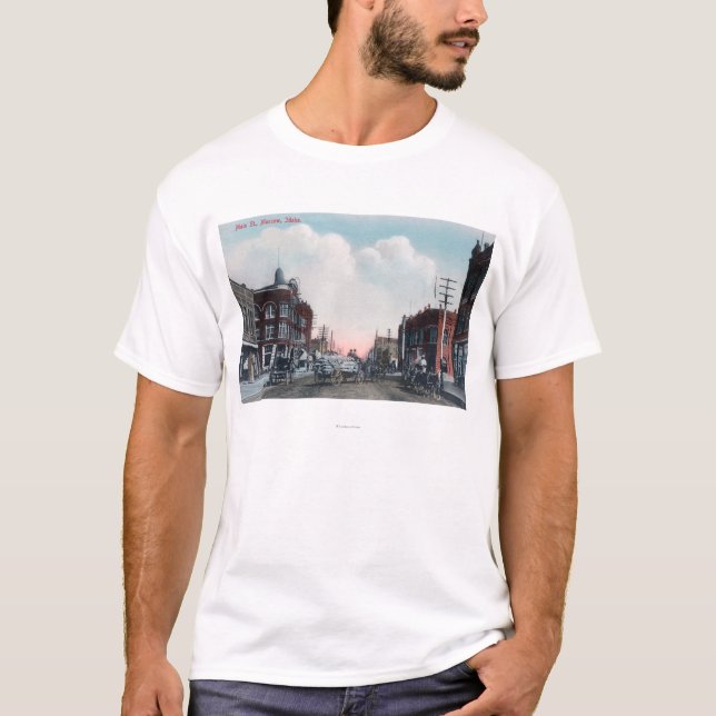 View of Main Street and Horse Carriages T-Shirt (Front)