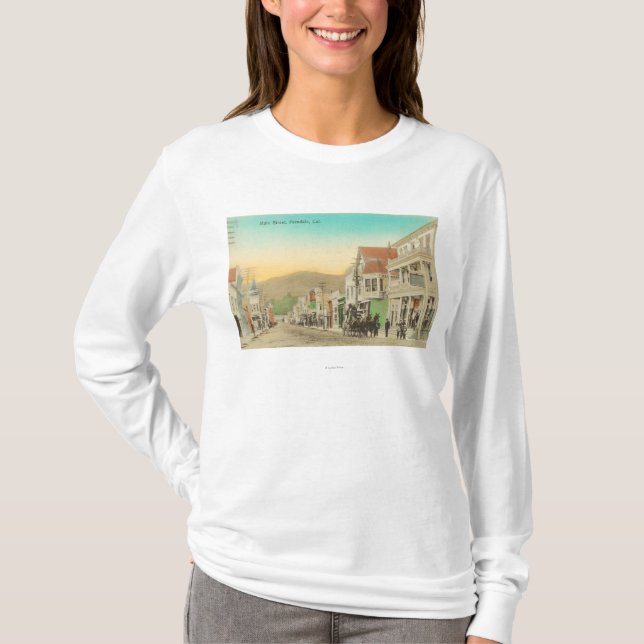 View of Main Street, Horse Carriage T-Shirt (Front)
