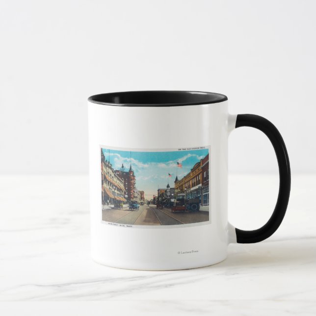 View of Main Street with Model-T Ford Cars Mug (Right)