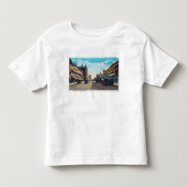 View of Main Street with Model-T Ford Cars Toddler T-shirt (Front)