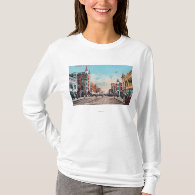View of Main StreetBoise, ID T-Shirt (Front)