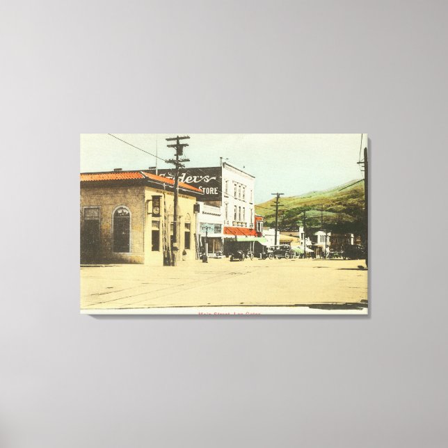 View of Main StreetLos Gatos, CA 2 Canvas Print (Front)