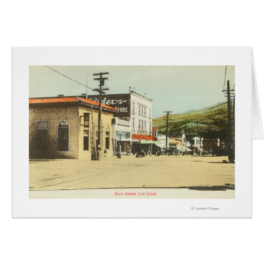 View of Main StreetLos Gatos, CA Cards (Front Horizontal)
