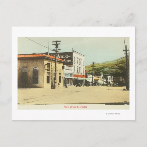 View of Main StreetLos Gatos CA Postcard